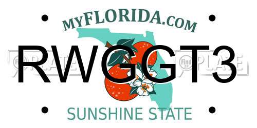 RWGGT3 Florida License Plate