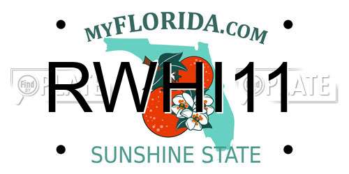RWHI11 Florida License Plate