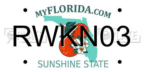 RWKN03 Florida License Plate