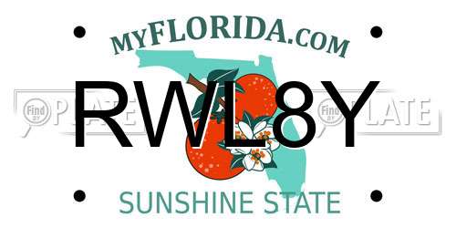RWL8Y Florida License Plate