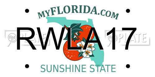 RWLA17 Florida License Plate