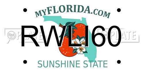 RWLI60 Florida License Plate