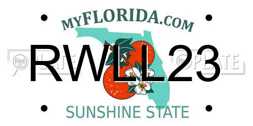 RWLL23 Florida License Plate