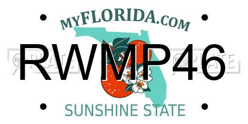 RWMP46 Florida License Plate