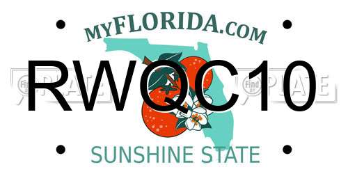 RWQC10 Florida License Plate