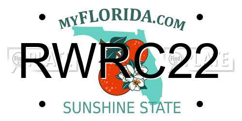 RWRC22 Florida License Plate