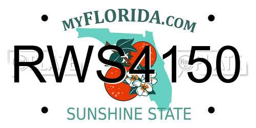 RWS4150 Florida License Plate