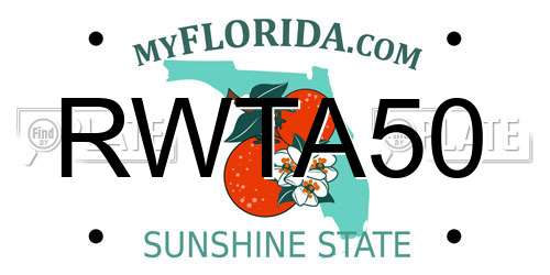 RWTA50 Florida License Plate