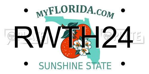 RWTH24 Florida License Plate