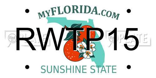 RWTP15 Florida License Plate