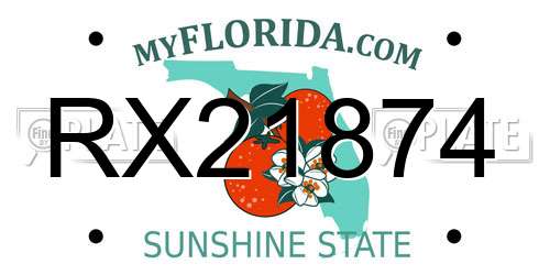 RX21874 Florida License Plate