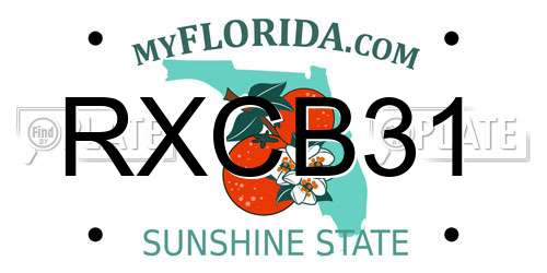 RXCB31 Florida License Plate