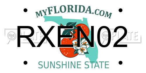 RXEN02 Florida License Plate