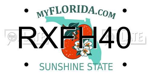 RXFH40 Florida License Plate