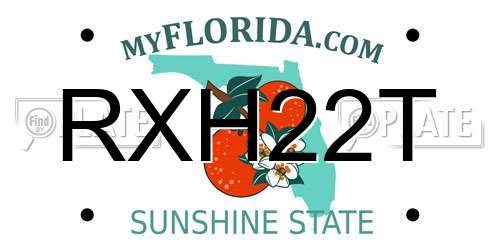 RXH22T Florida License Plate