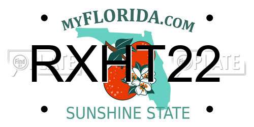 RXHT22 Florida License Plate