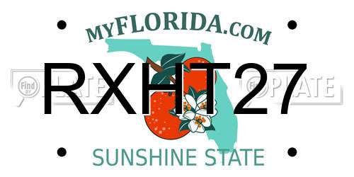 RXHT27 Florida License Plate