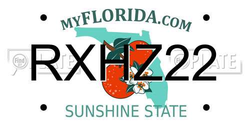 RXHZ22 Florida License Plate
