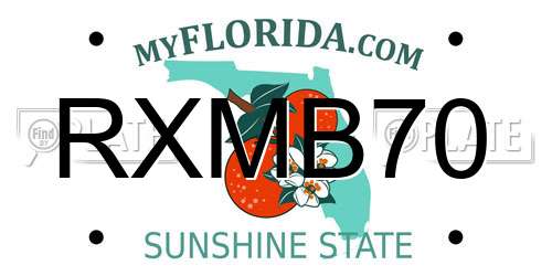 RXMB70 Florida License Plate