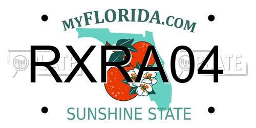 RXRA04 Florida License Plate