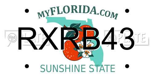 RXRB43 Florida License Plate