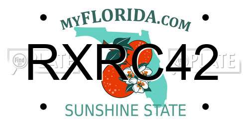 RXRC42 Florida License Plate
