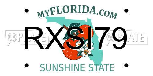 RXSI79 Florida License Plate