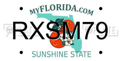RXSM79 Florida License Plate