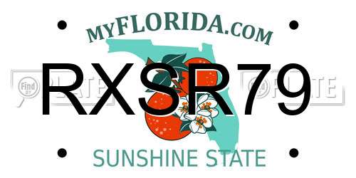 RXSR79 Florida License Plate