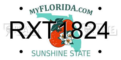 RXT1824 Florida License Plate