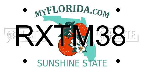 RXTM38 Florida License Plate