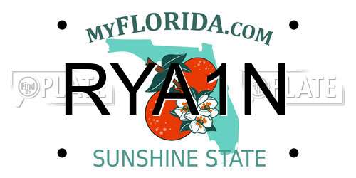 RYA1N Florida License Plate