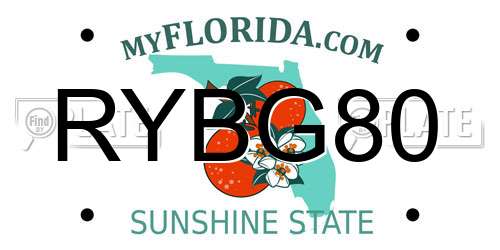 RYBG80 Florida License Plate