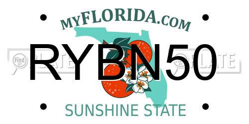 RYBN50 Florida License Plate