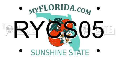 RYCS05 Florida License Plate