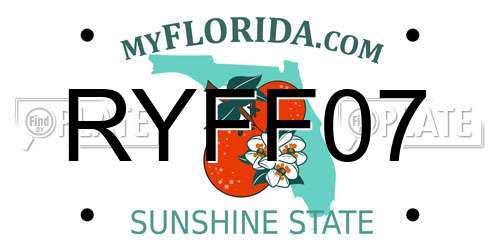 RYFF07 Florida License Plate