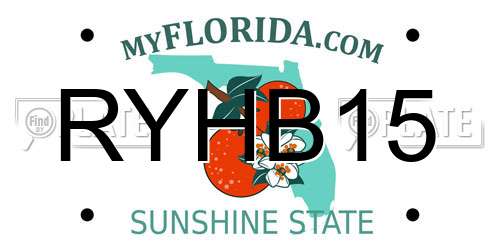 RYHB15 Florida License Plate