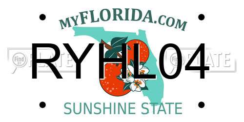 RYHL04 Florida License Plate