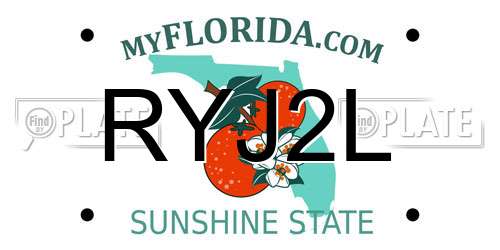 RYJ2L Florida License Plate