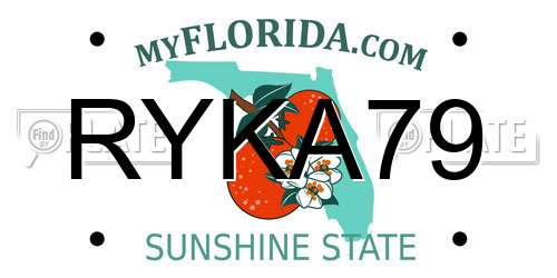 RYKA79 Florida License Plate