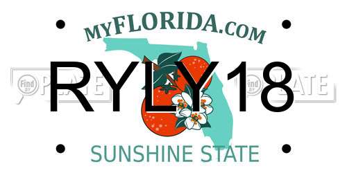 RYLY18 Florida License Plate