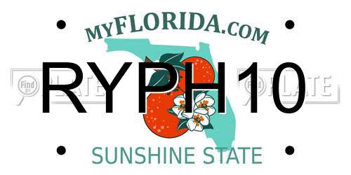 RYPH10 Florida License Plate