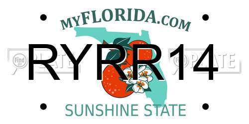 RYRR14 Florida License Plate