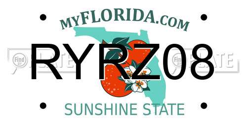 RYRZ08 Florida License Plate