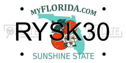 RYSK30 Florida License Plate