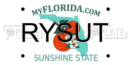 RYSUT Florida License Plate