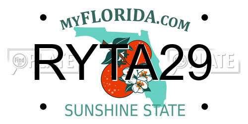 RYTA29 Florida License Plate