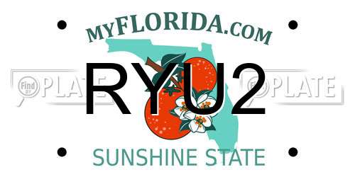 RYU2 Florida License Plate