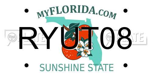RYUT08 Florida License Plate