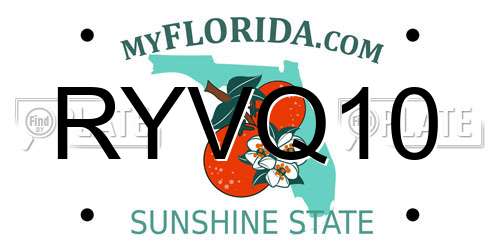 RYVQ10 Florida License Plate